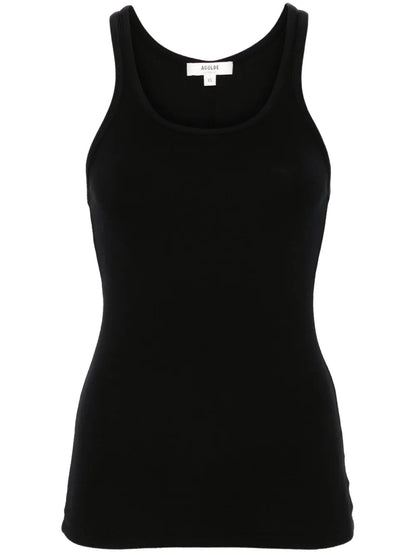 Sleeveless Ribbed-Knit Top