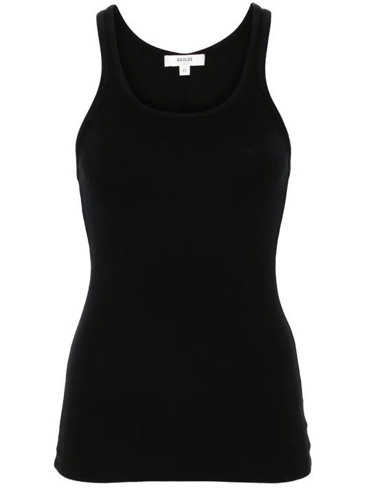 Sleeveless Ribbed-Knit Top