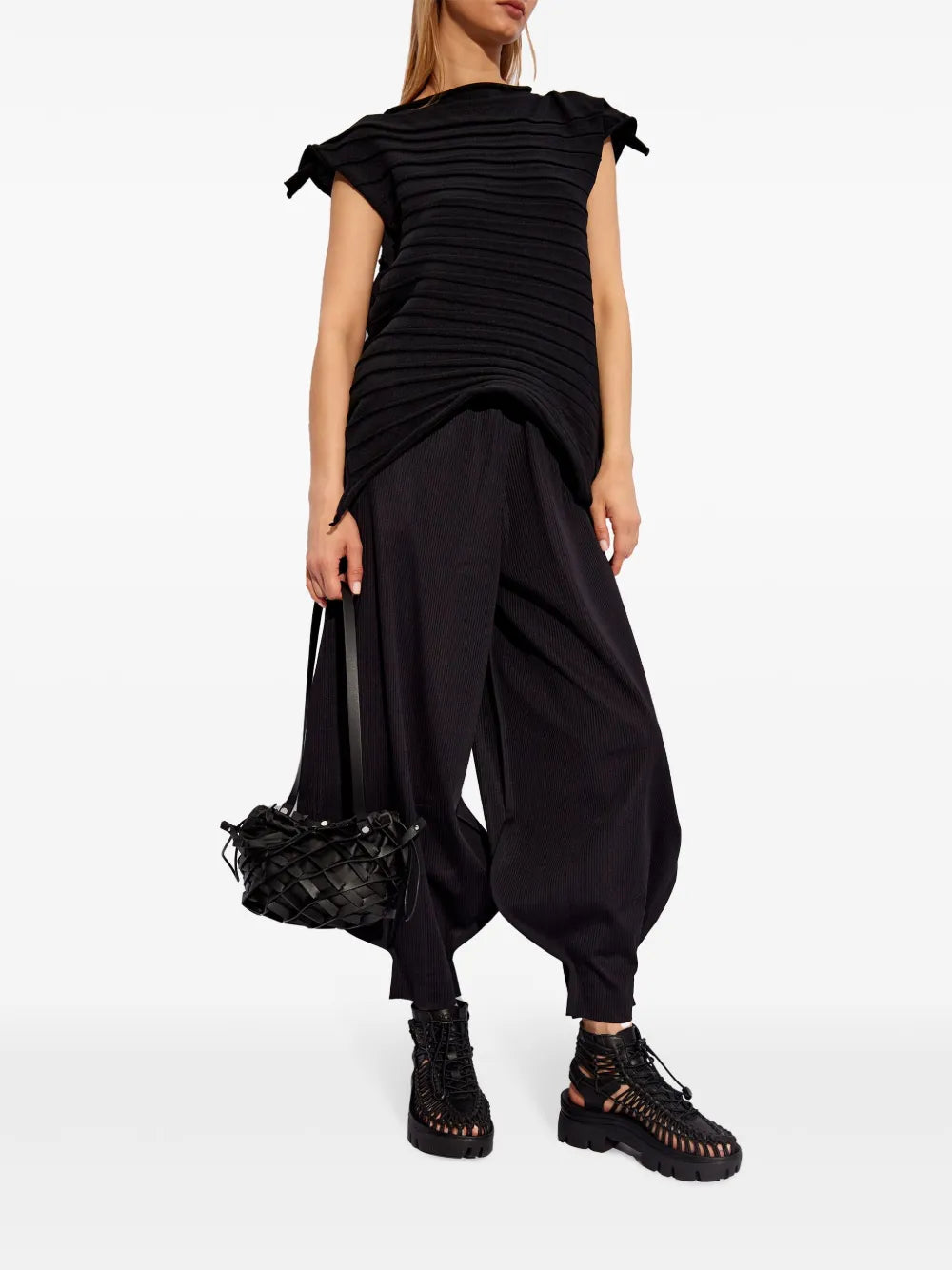 Plissé Balloon Trousers