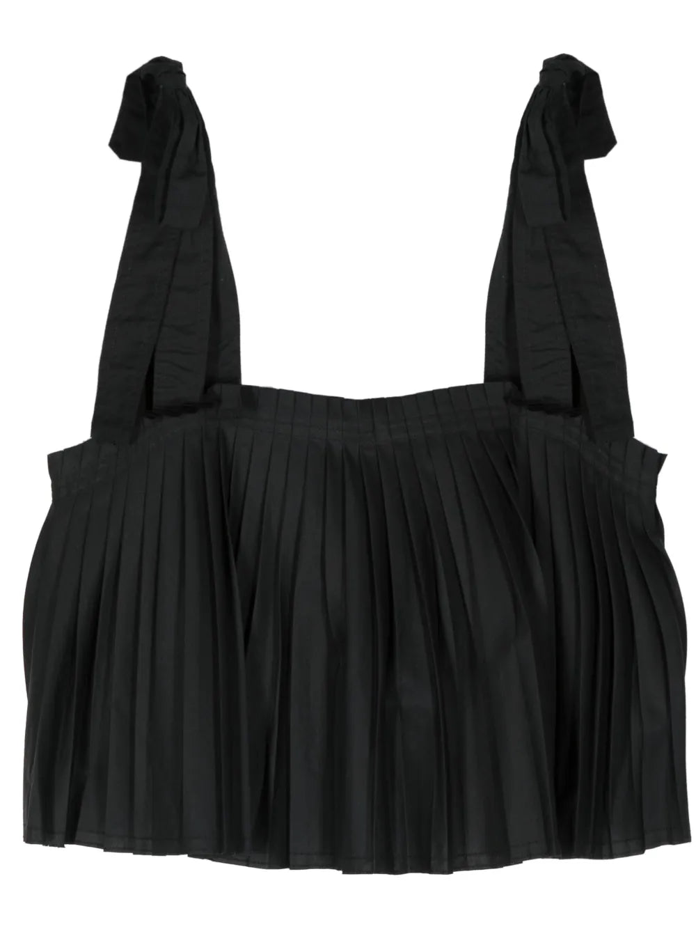 Pleated Cropped Tank Top