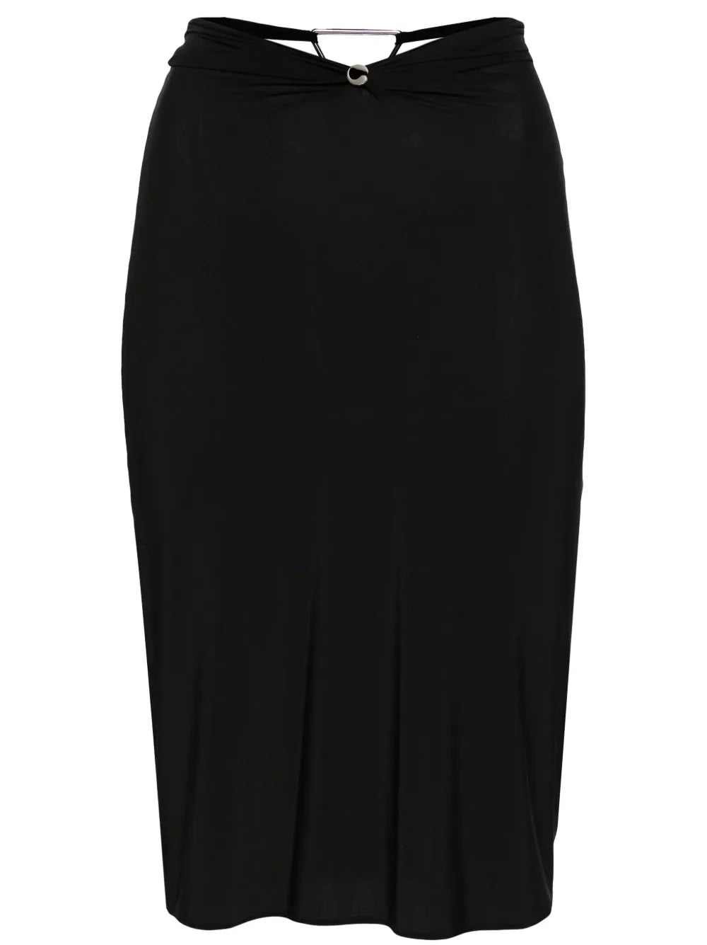 Triangle-Hardware Midi Skirt