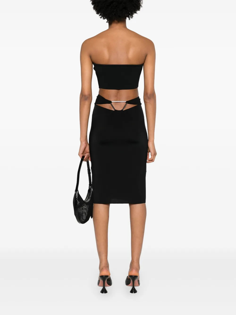 Triangle-Hardware Midi Skirt