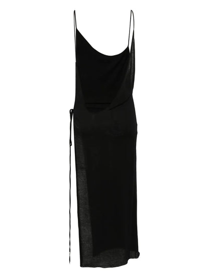 Open-Back Cotton Midi Dress