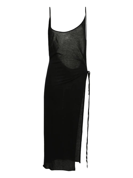 Open-Back Cotton Midi Dress