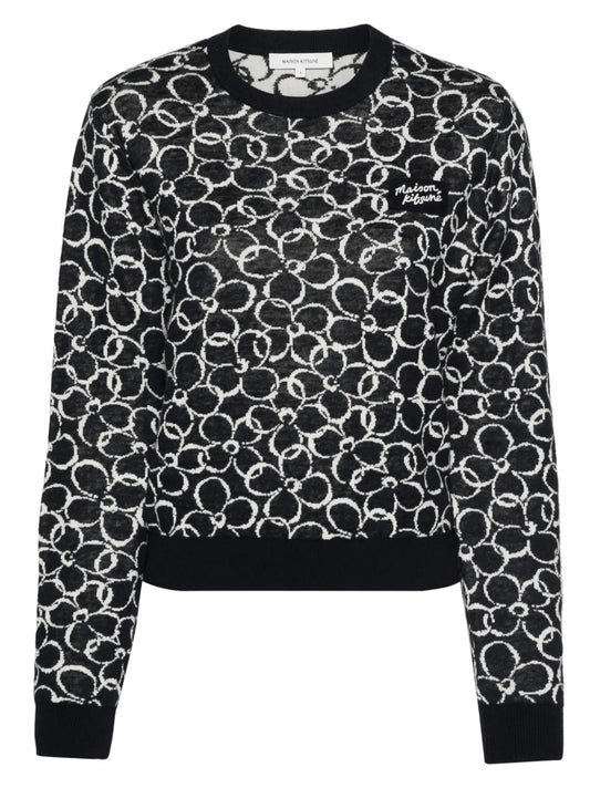 Logo-Appliqué Floral Jumper