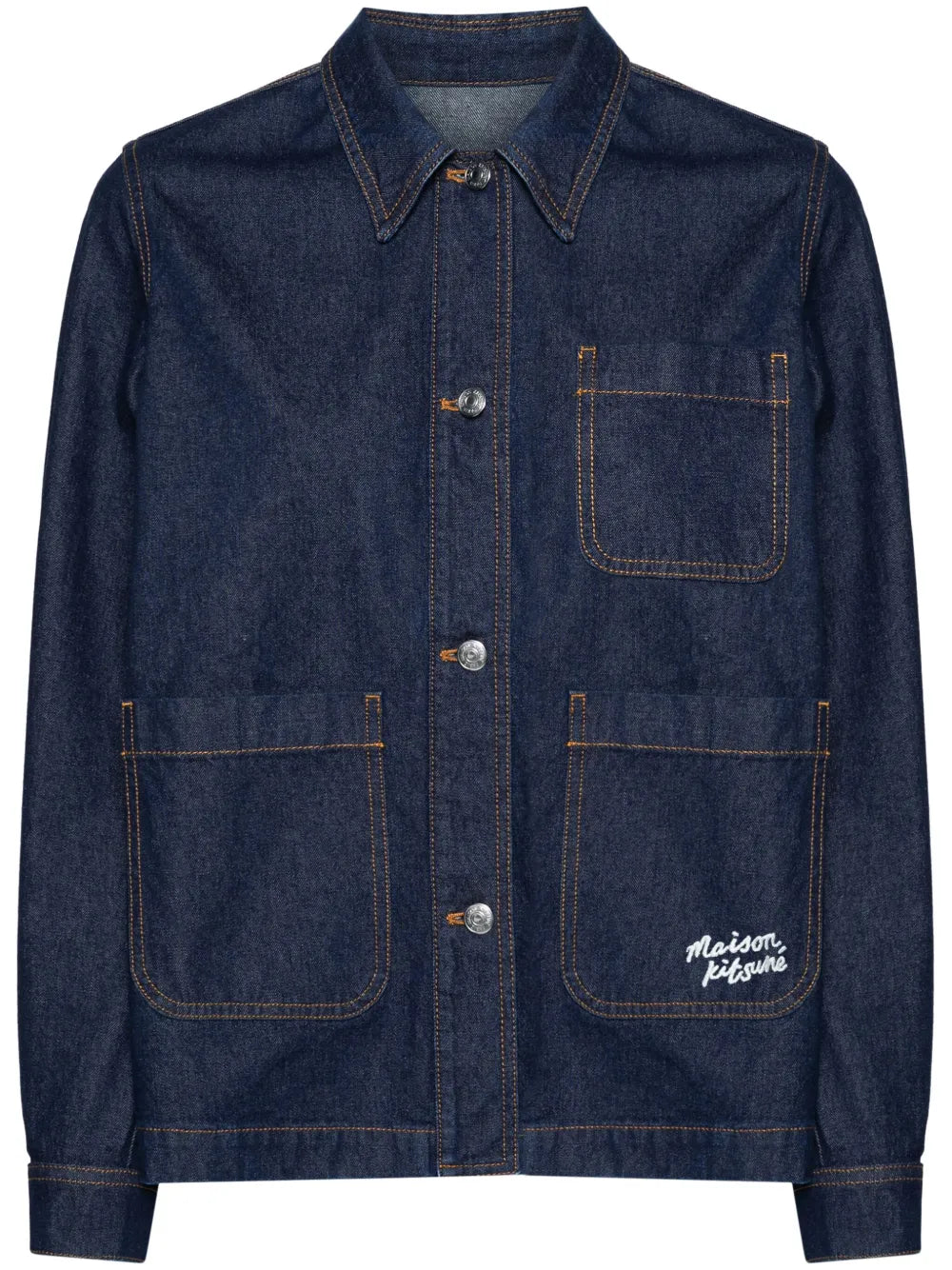 Logo-Embroidered Denim Jacket
