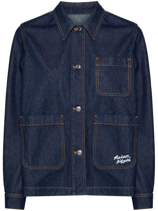 Logo-Embroidered Denim Jacket
