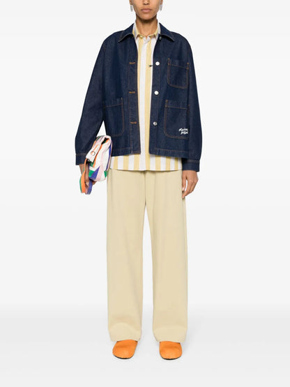 Logo-Embroidered Denim Jacket