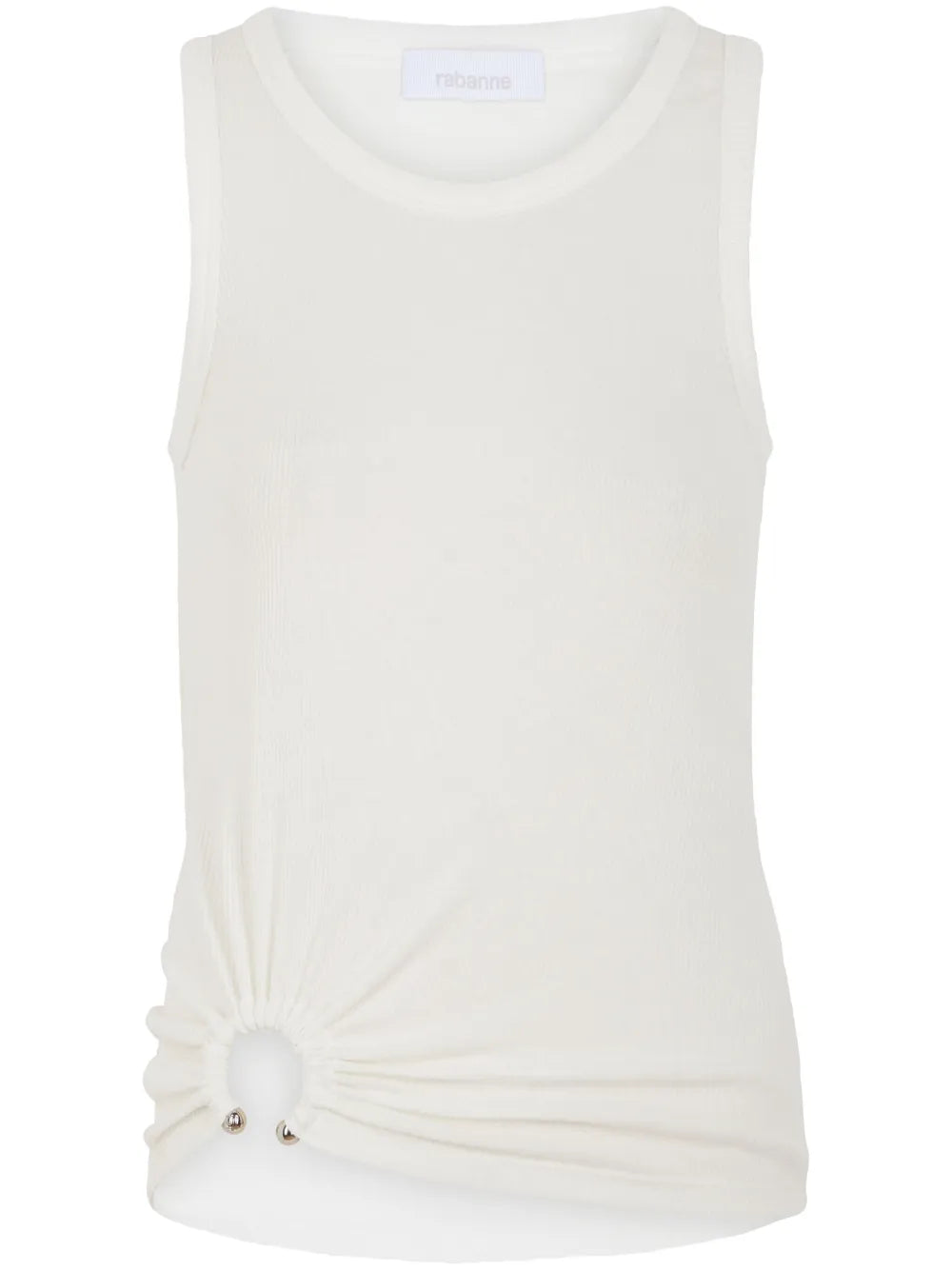 Asymmetric Gathered-Detail Tank Top