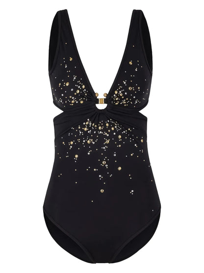 Cut-Out Piercing-Signature Swimsuit