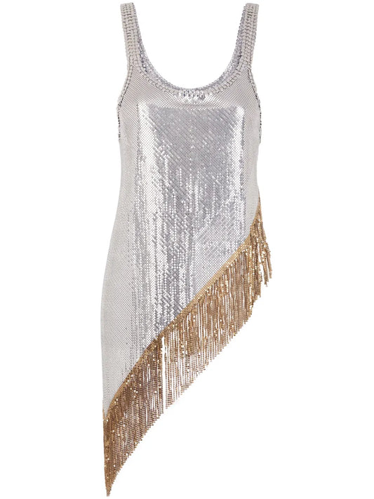 Fringed Chainmail Tank Top