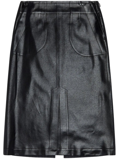 O-Rion Faux-Leather Midi Skirt