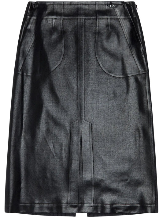 O-Rion Faux-Leather Midi Skirt