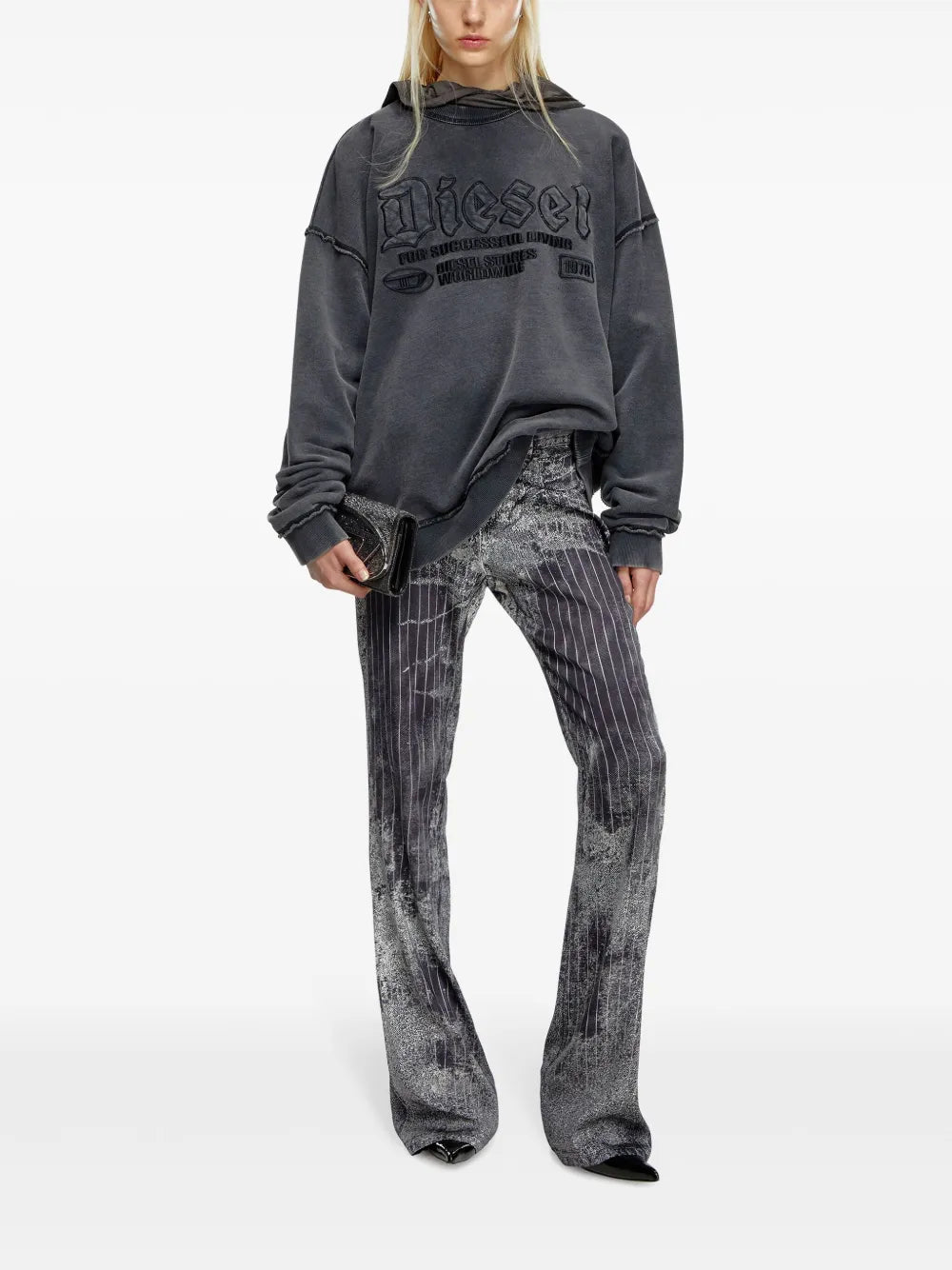 Retty Pinstripe Straight Jeans