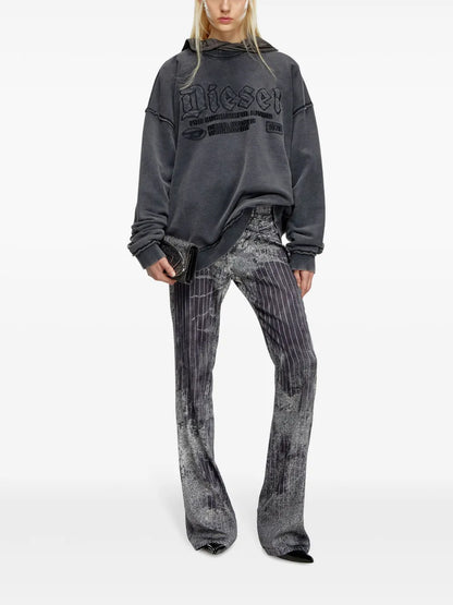 Retty Pinstripe Straight Jeans