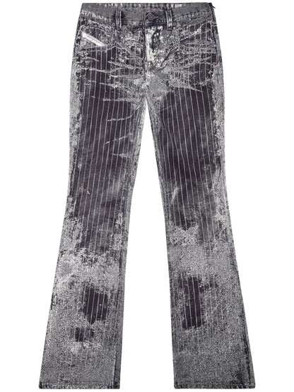 Retty Pinstripe Straight Jeans