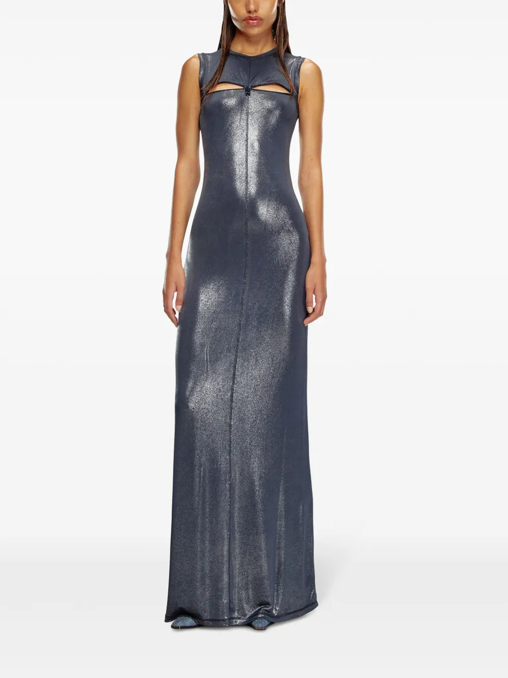 D-Vetty Metallic-Effect Maxi Dress