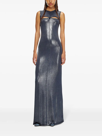 D-Vetty Metallic-Effect Maxi Dress