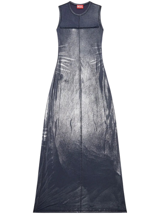 D-Vetty Metallic-Effect Maxi Dress