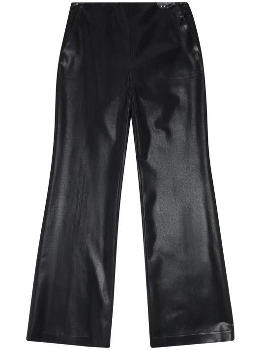 Mid-Rise Flared Trousers