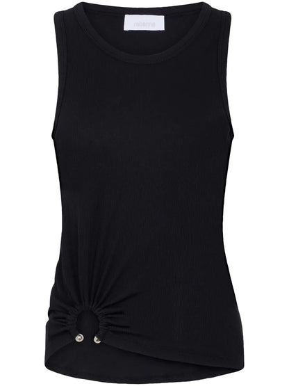 Asymmetric Gathered-Detail Tank Top
