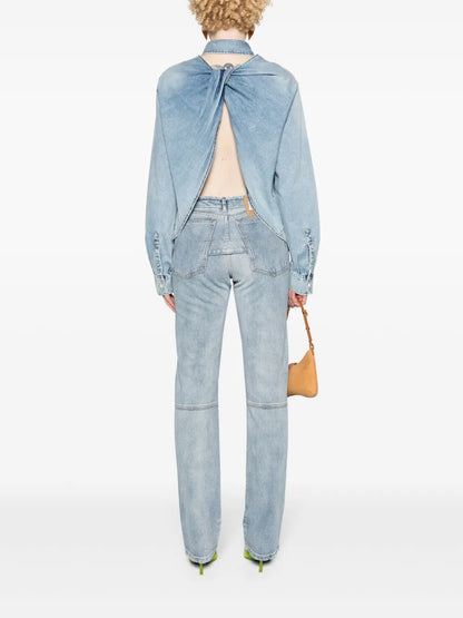 Twisted Denim Shirt
