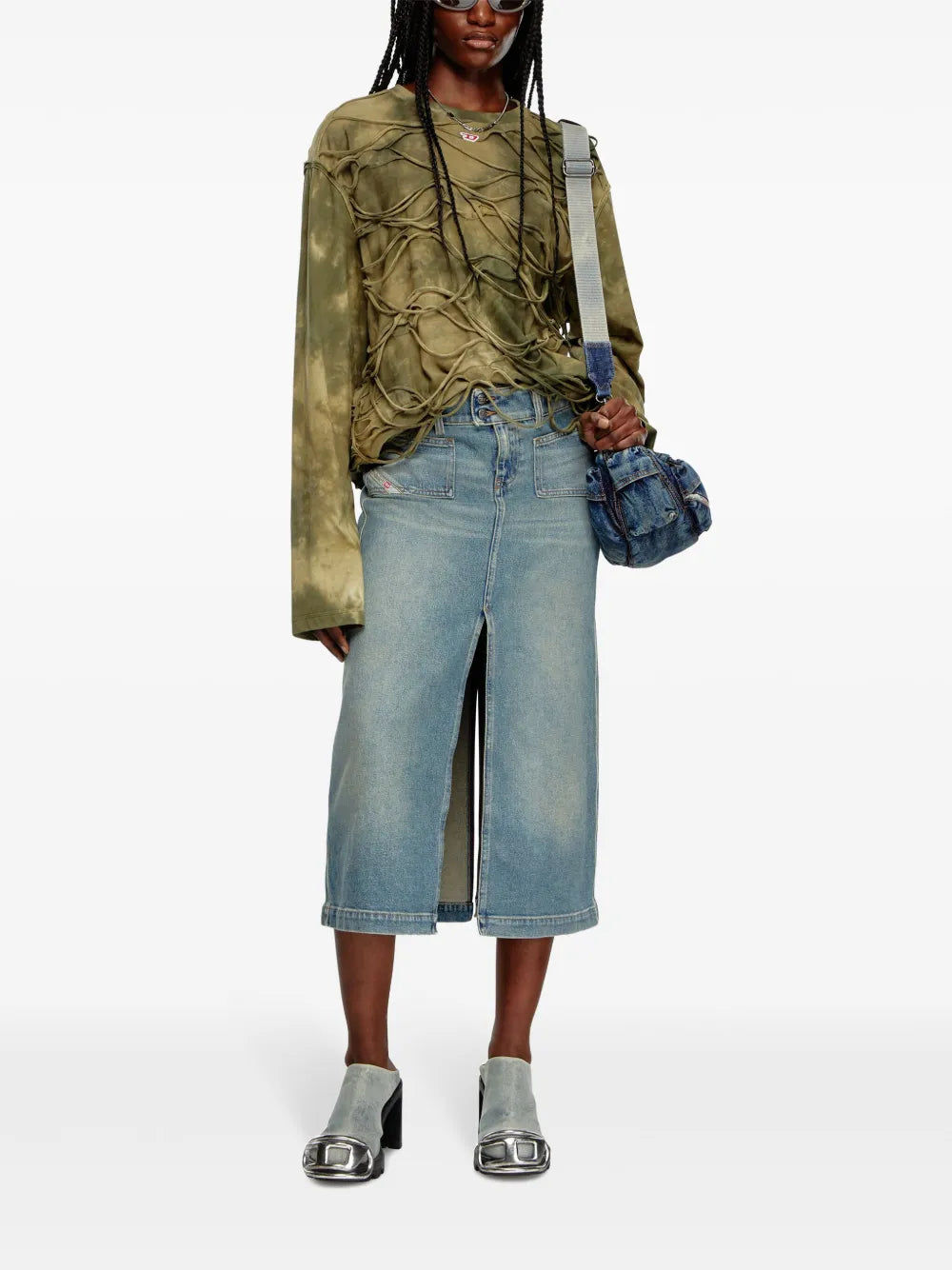 De-Hush Denim Midi Skirt