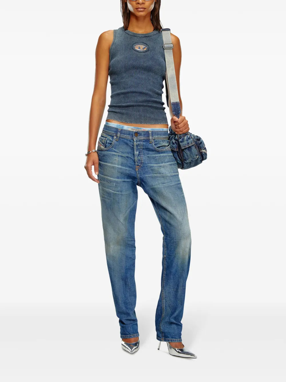 M-Anchor-A-Sl Ribbed Cotton Tank Top