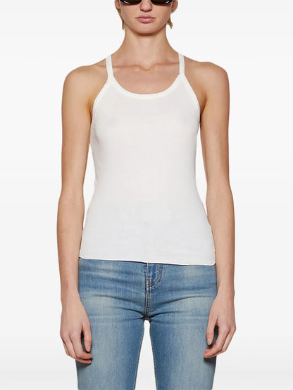 Ribbed-Knit Cotton Tank Top