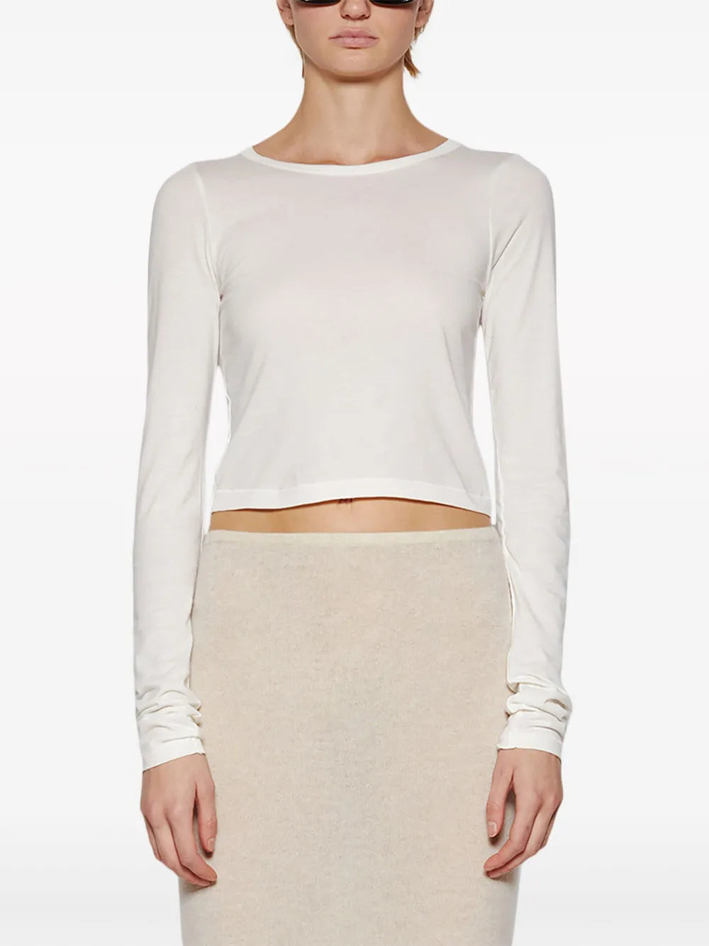 Round-Neck Long-Sleeved Top
