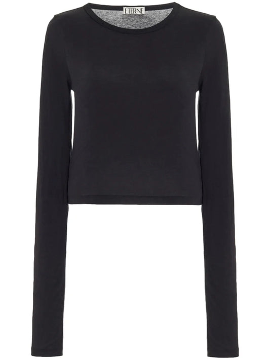 Crew-Neck Long-Sleeved Top