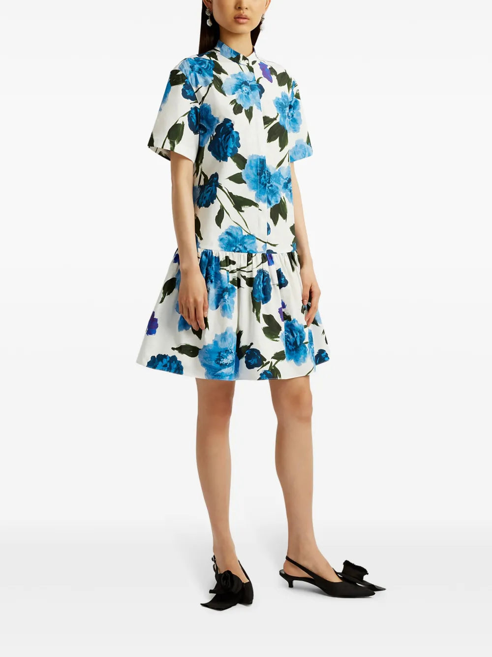 Floral-Print Cotton Minidress