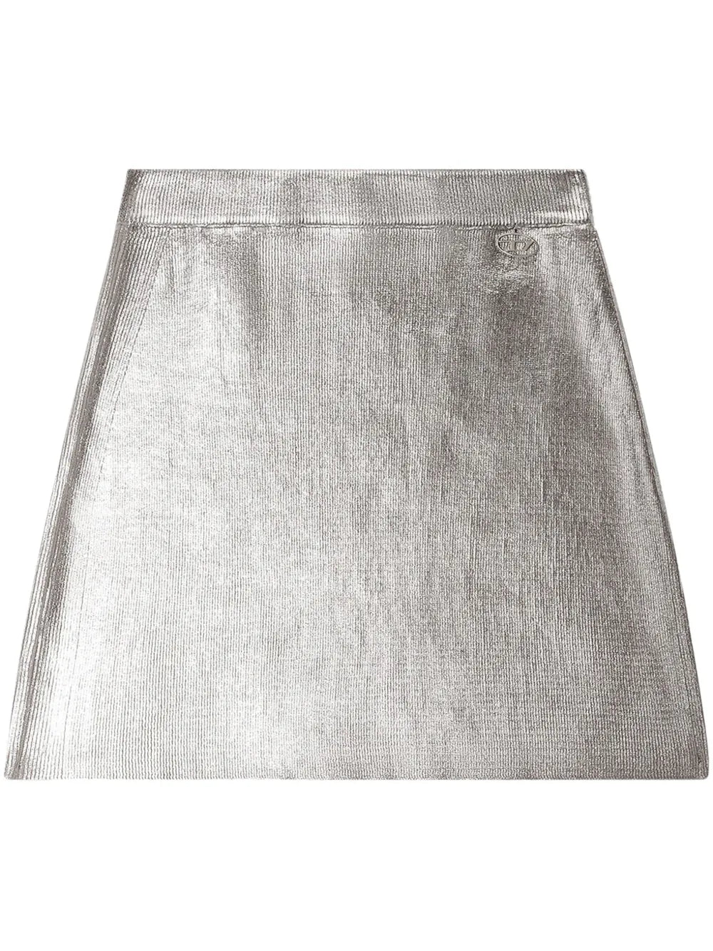 M-Isi Metallic Cotton Mini Skirt