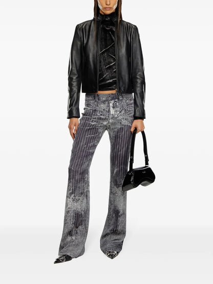 L-Ayla Leather Biker Jacket
