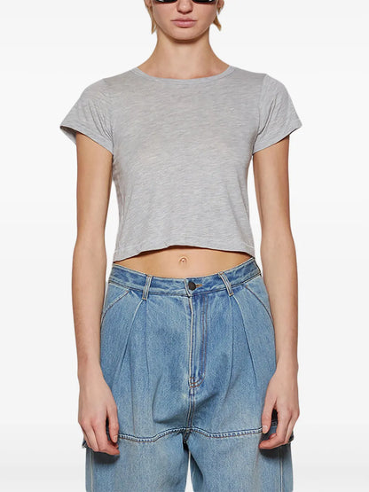 Crew-Neck Cropped T-Shirt