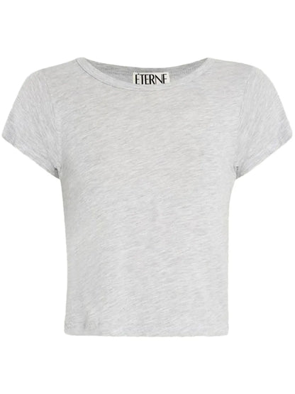 Crew-Neck Cropped T-Shirt