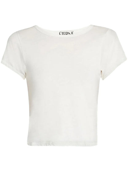Crew-Neck Cropped T-Shirt