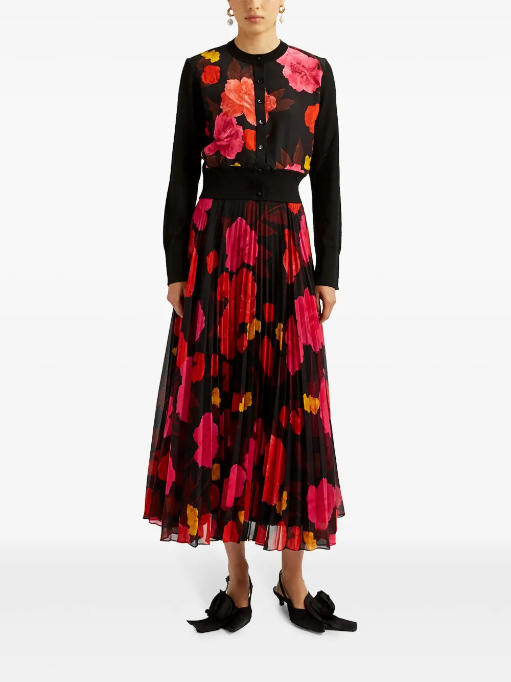 Floral-Print Cardigan