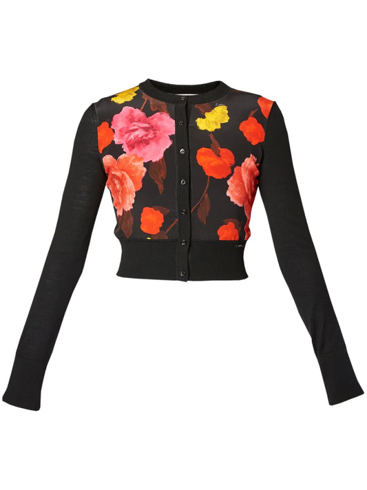 Floral-Print Cardigan