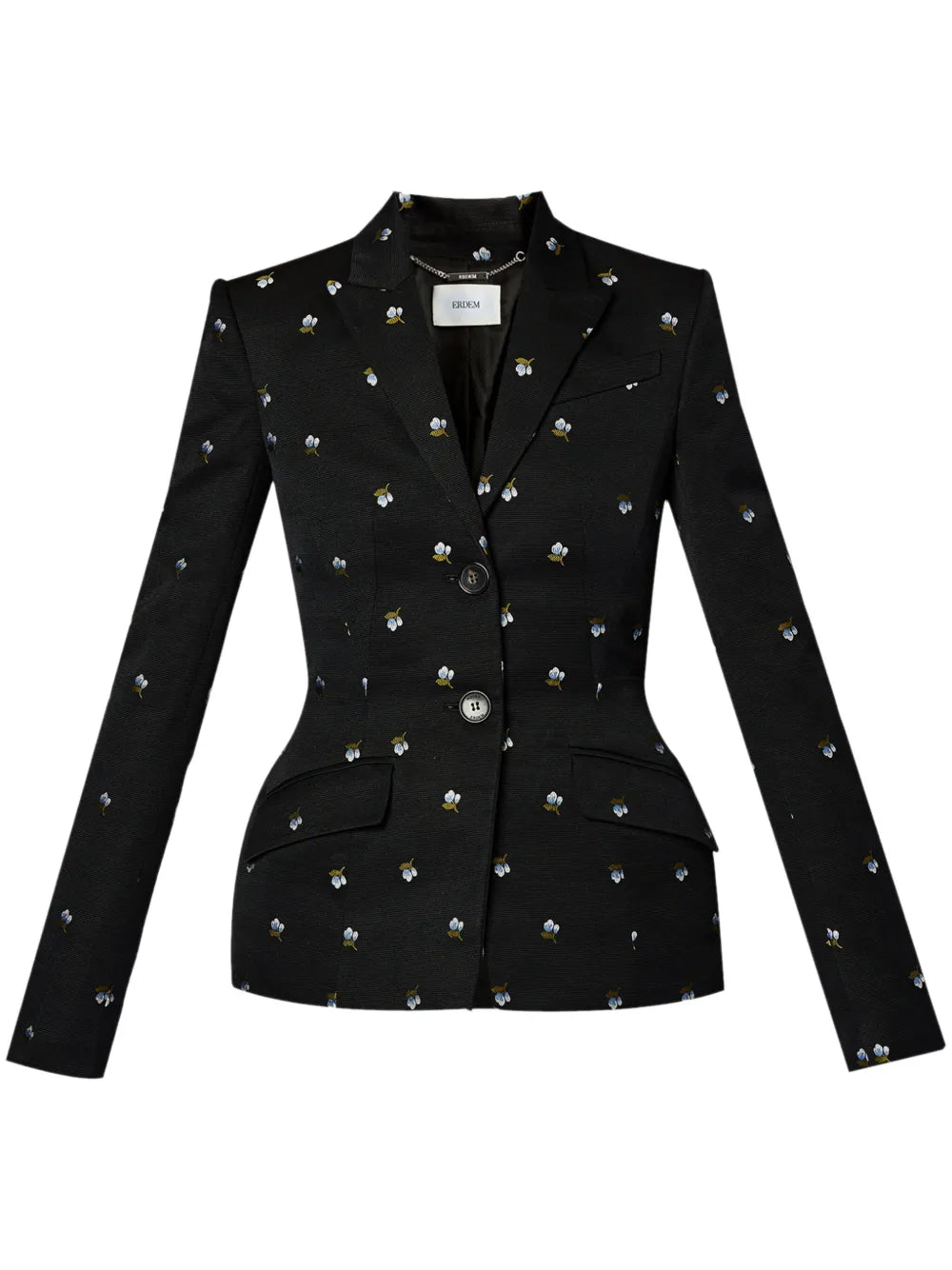 Floral-Jacquard Tailored Blazer