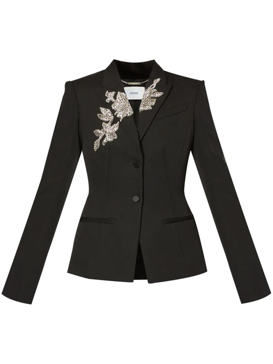 Crystal-Embellished Tailored Blazer