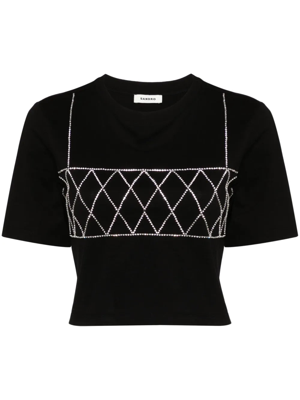 Rhinestone-Detailed T-Shirt