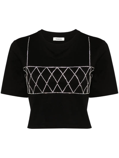 Rhinestone-Detailed T-Shirt