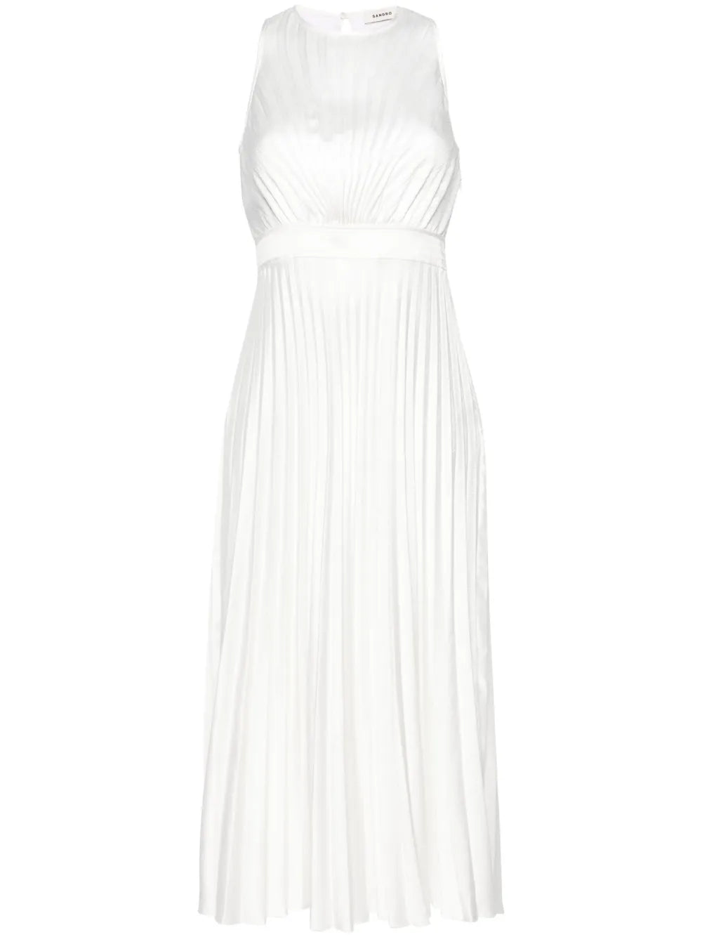 Plissé-Effect Satin Dress