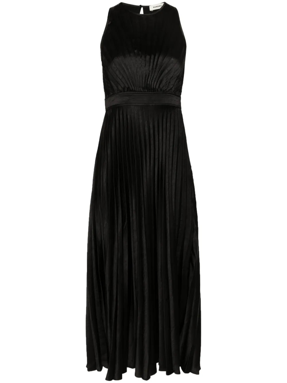 Plissé-Effect Satin Dress