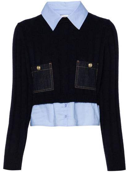 Layered-Detail Knitted Jumper
