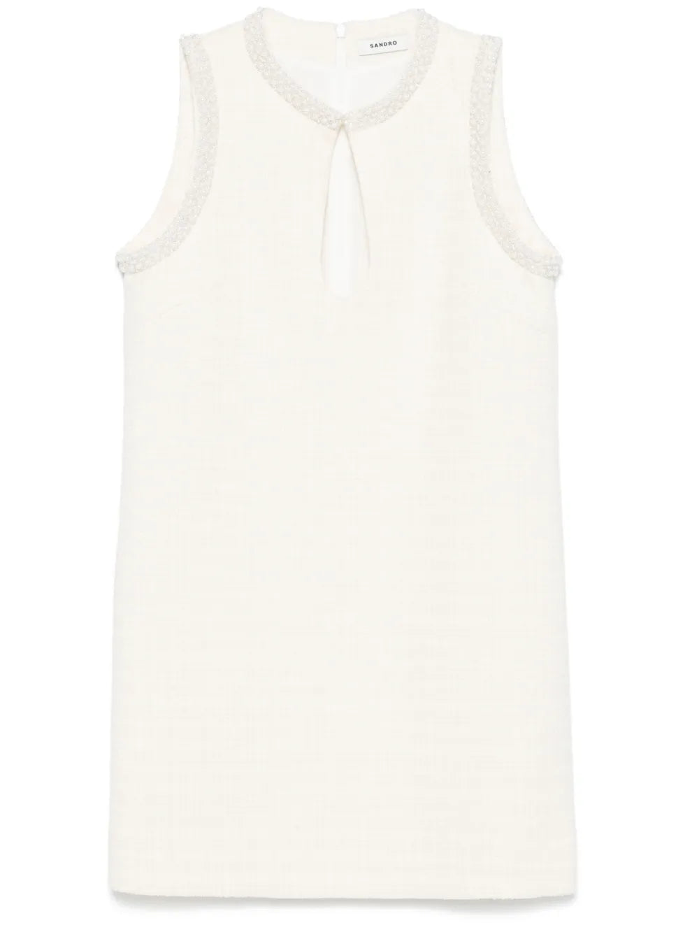 Pearl-Embellished Mini Dress