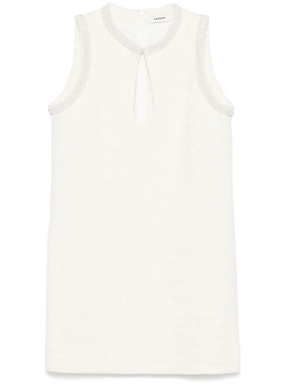Pearl-Embellished Mini Dress