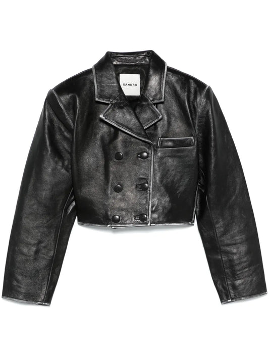 Cropped Leather Jacket