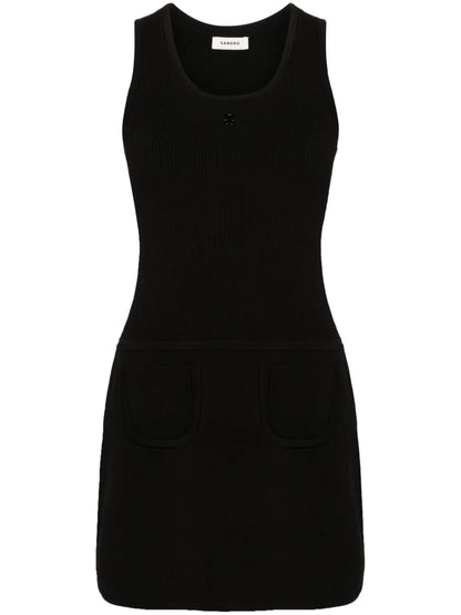 Logo-Appliqué Ribbed Minidress